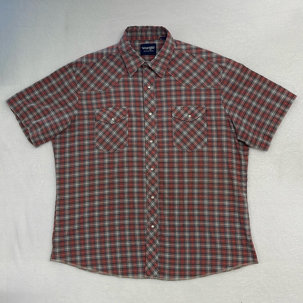 Wrangler Western‎ Pearl Snap Short Sleeve Shirt Men’s XL